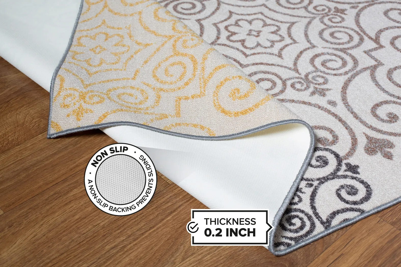 Karlene Cream 5'3 x 7'3 Rug - Thumbnail - Image 2