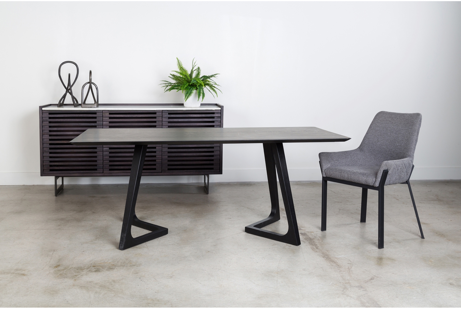 Karlowe Gray Arm Chair, Set of 2 - Thumbnail - Image 5