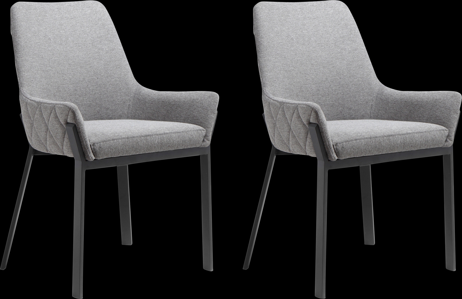 Karlowe Gray Arm Chair, Set of 2 - Thumbnail - Image 1