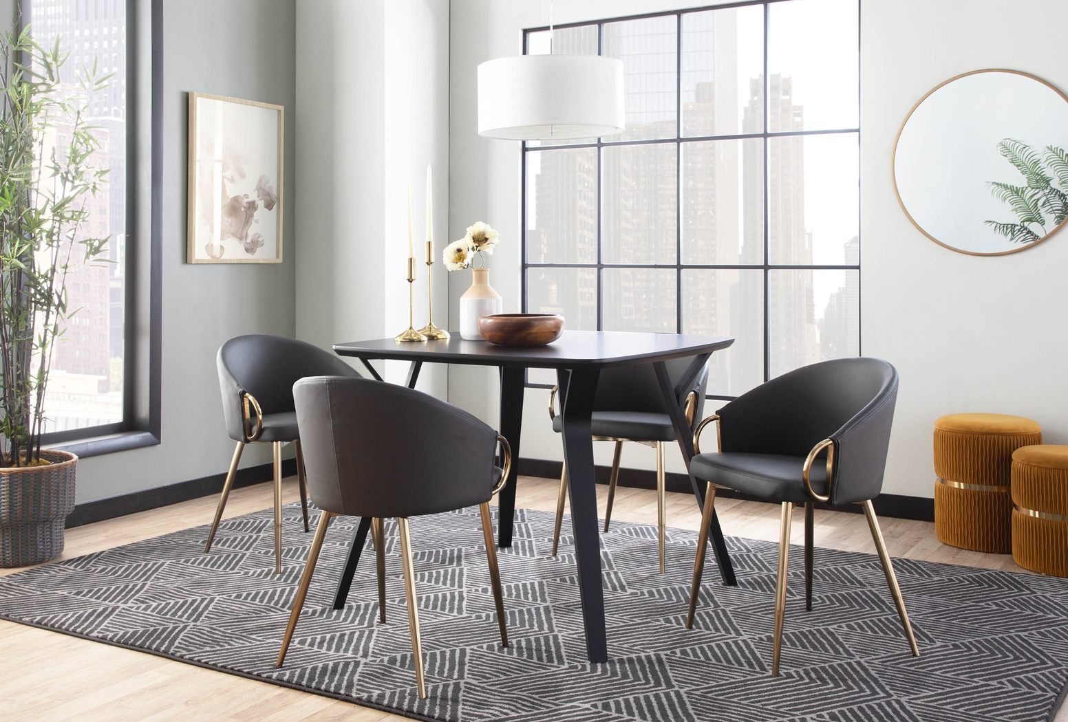 Karmeria Black Dining Table - Thumbnail - Image 6