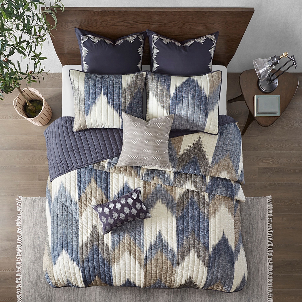 Kartr Blue King/Cal 3 pc Comforter Set - Thumbnail - Image 4