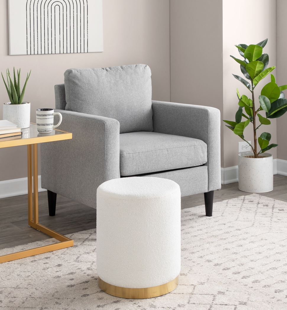 Karwill Cream Accent Ottoman - Thumbnail - Image 3