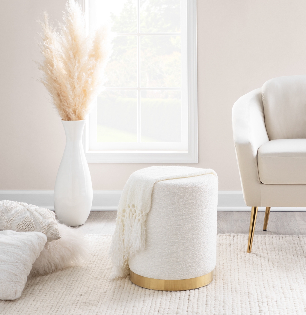 Karwill Cream Accent Ottoman - Thumbnail - Image 4