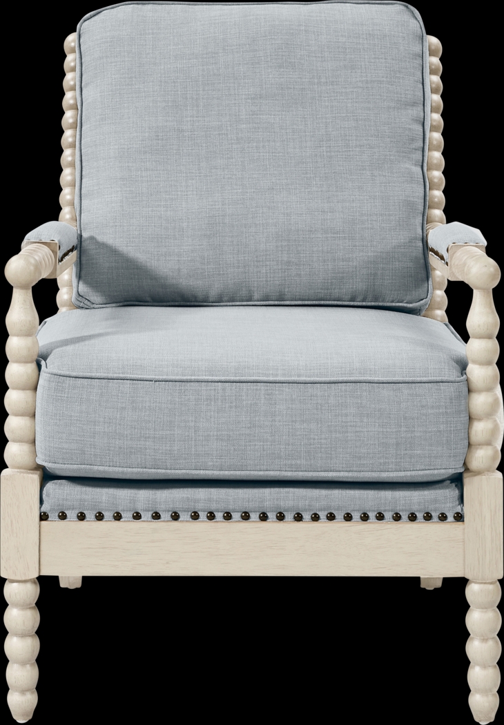 Kasch Light Blue Accent Chair - Thumbnail - Image 3
