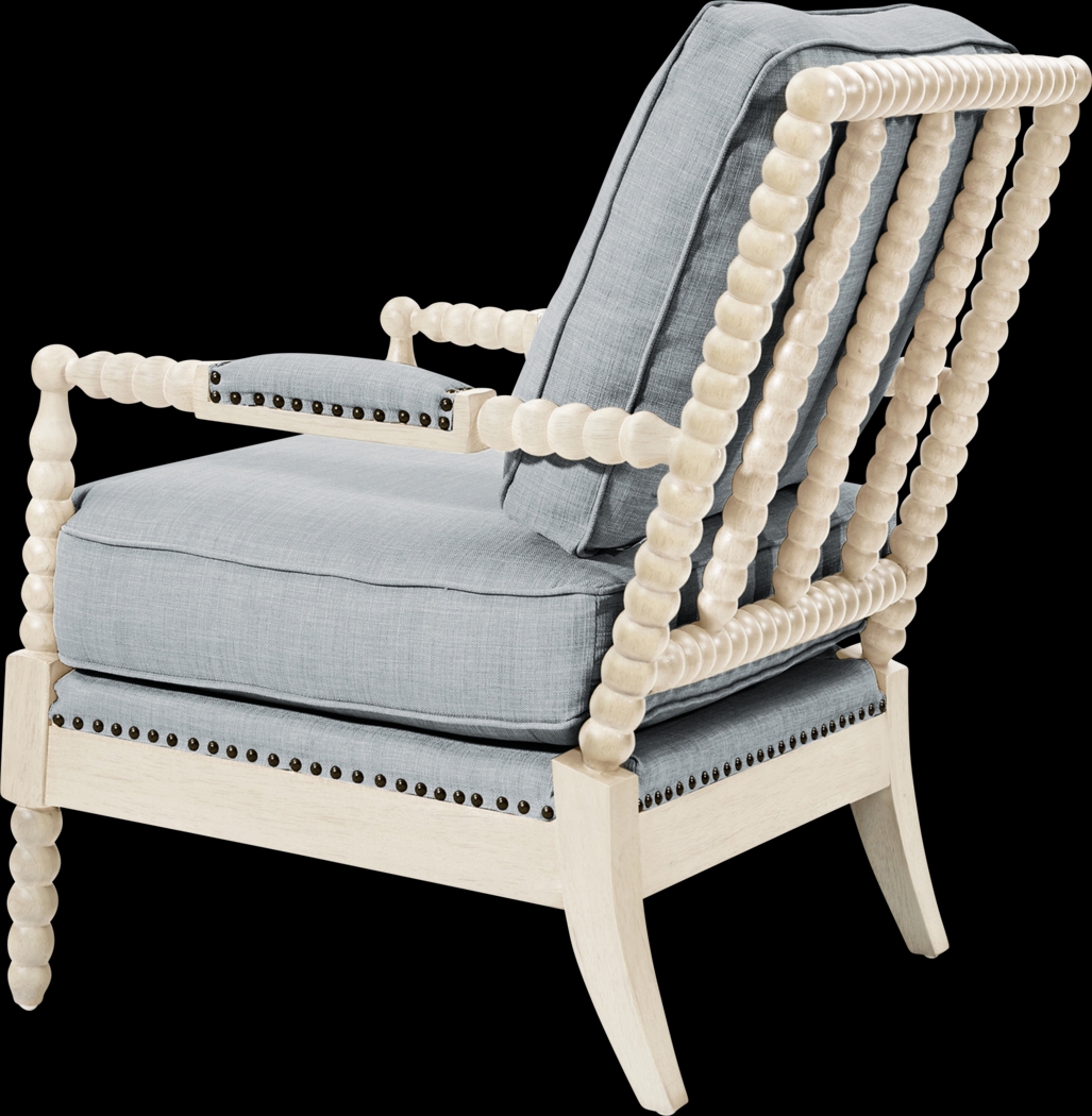Kasch Light Blue Accent Chair - Thumbnail - Image 4