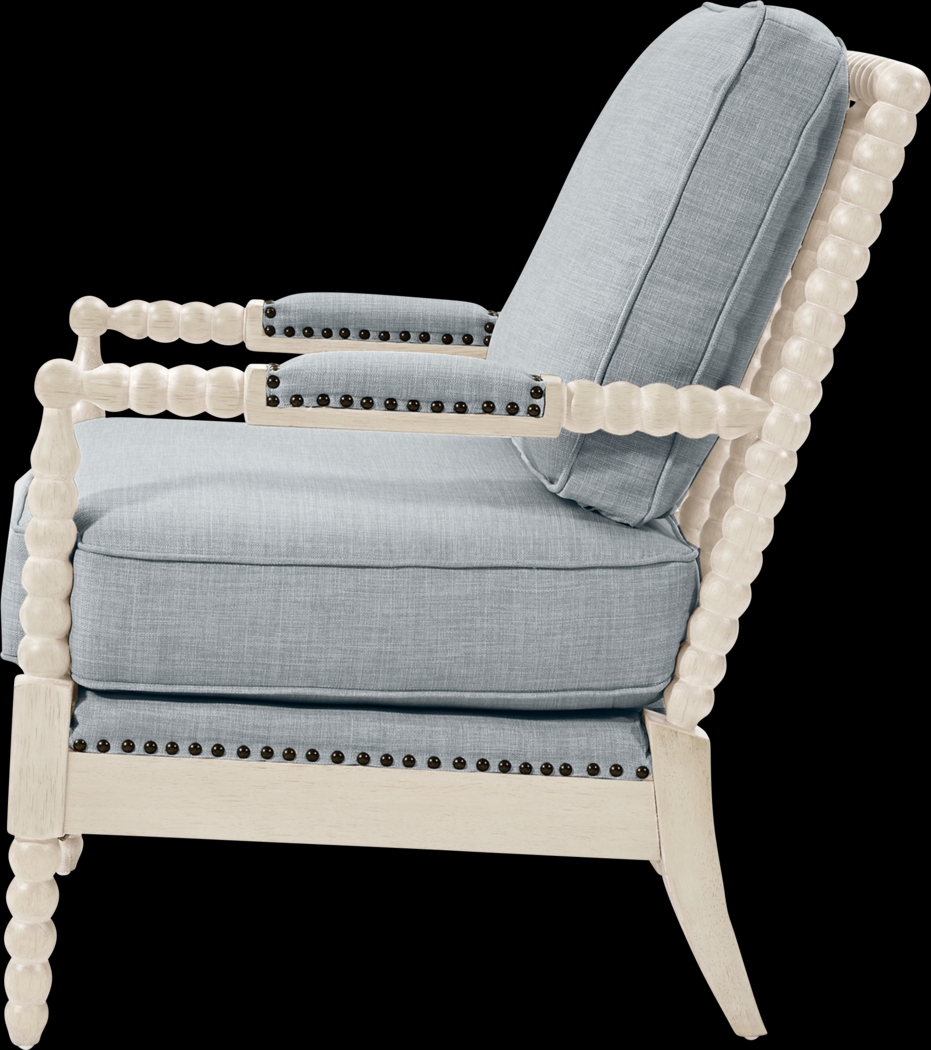 Kasch Light Blue Accent Chair - Thumbnail - Image 5
