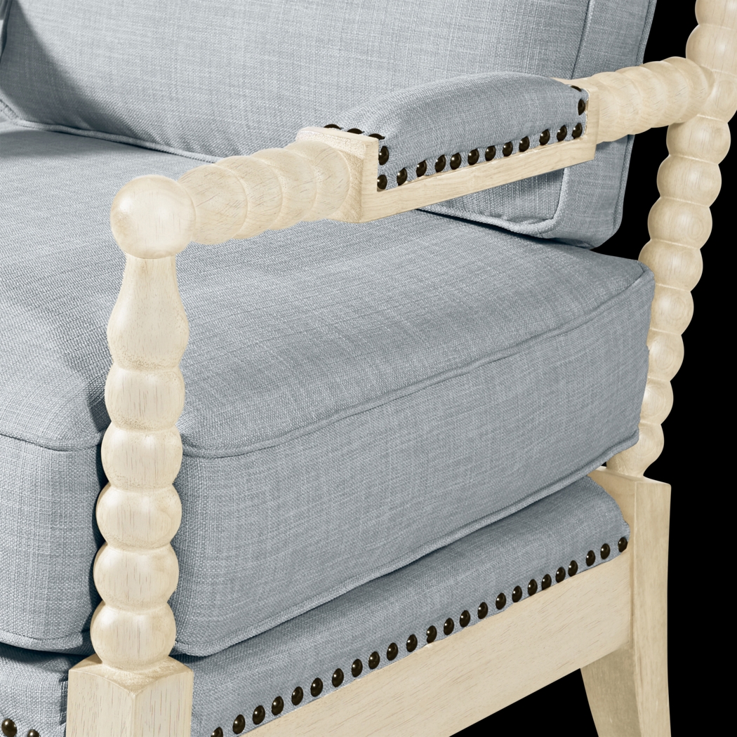 Kasch Light Blue Accent Chair - Thumbnail - Image 6