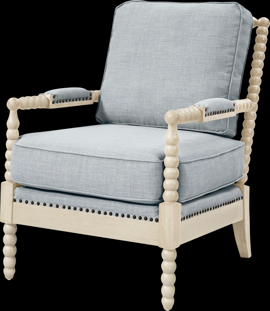 Kasch Light Blue Accent Chair - Thumbnail - Image 1