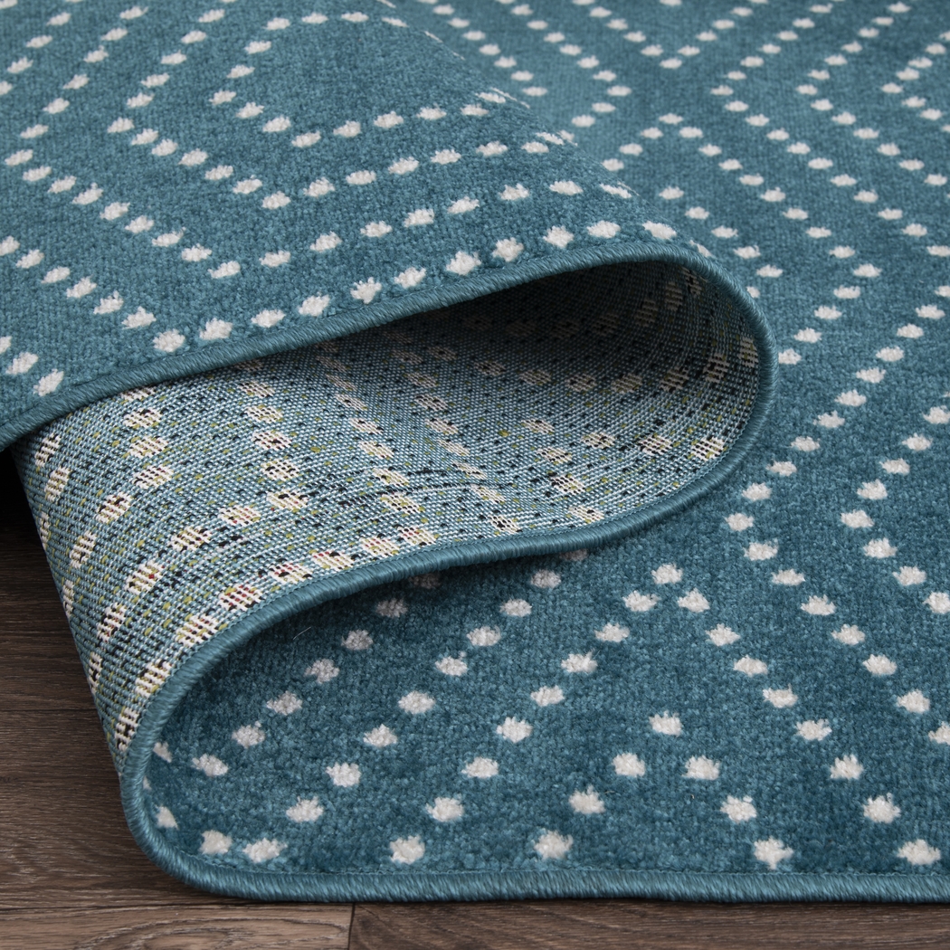 Kasiya Teal 2' x 7' Indoor/Outdoor Runner - Thumbnail - Image 7