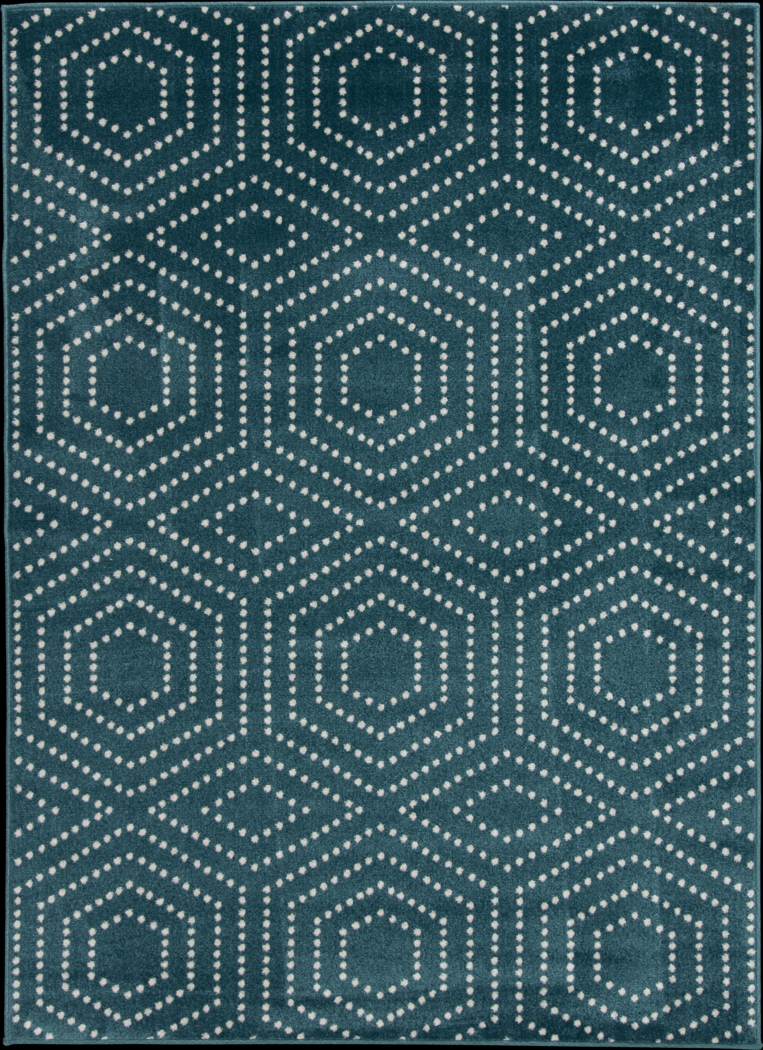 Kasiya Teal 2' x 7' Indoor/Outdoor Runner - Thumbnail - Image 10