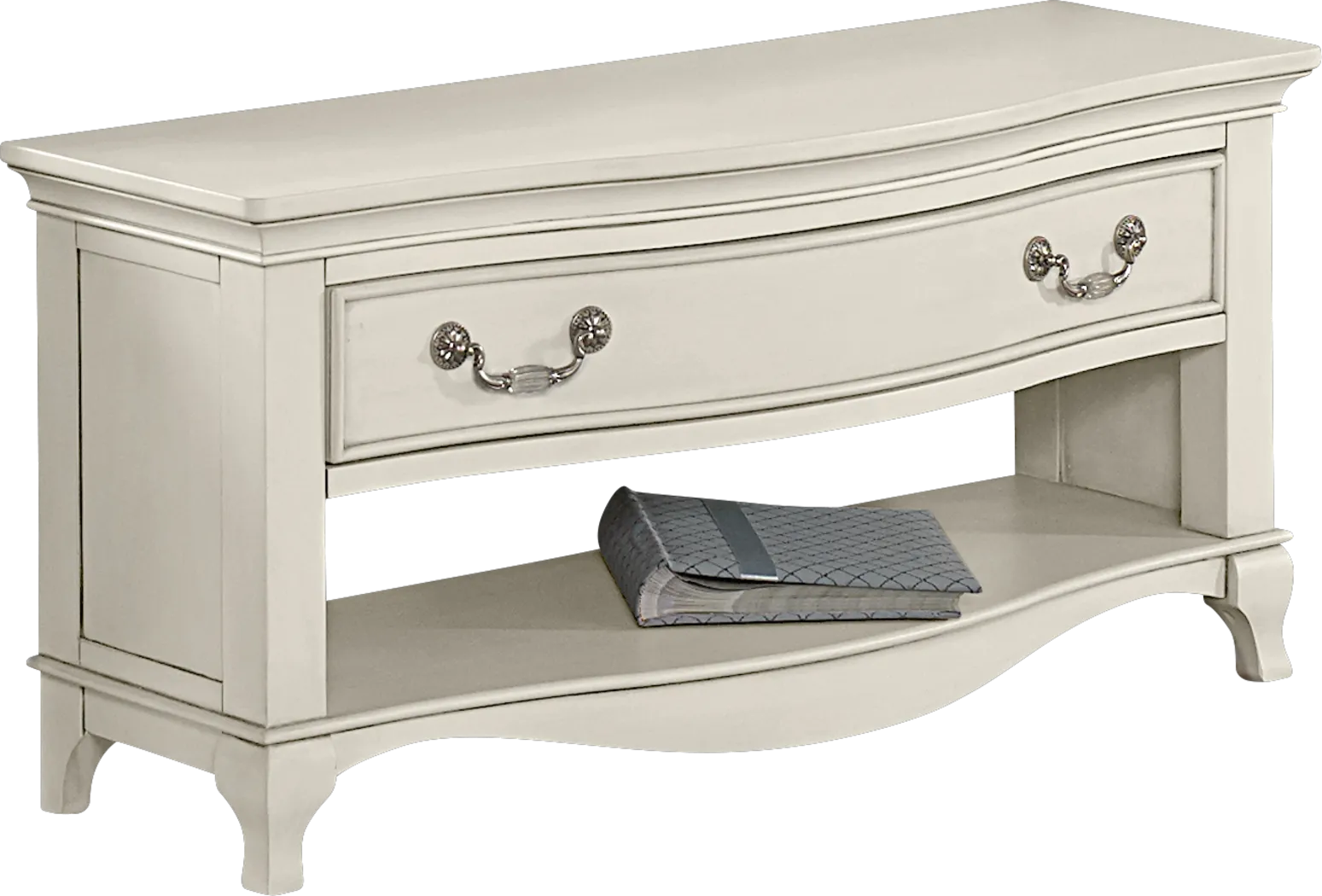 Kasra White Dressing Bench - Thumbnail - Image 1