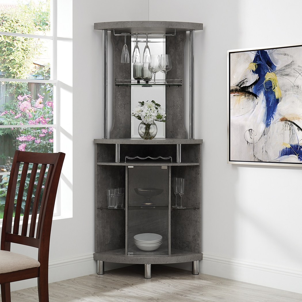 Kasson Gray Bar Cabinet - Thumbnail - Image 8