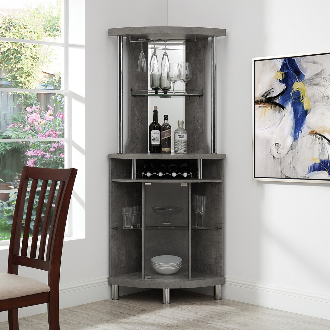 Kasson Gray Bar Cabinet - Thumbnail - Image 9