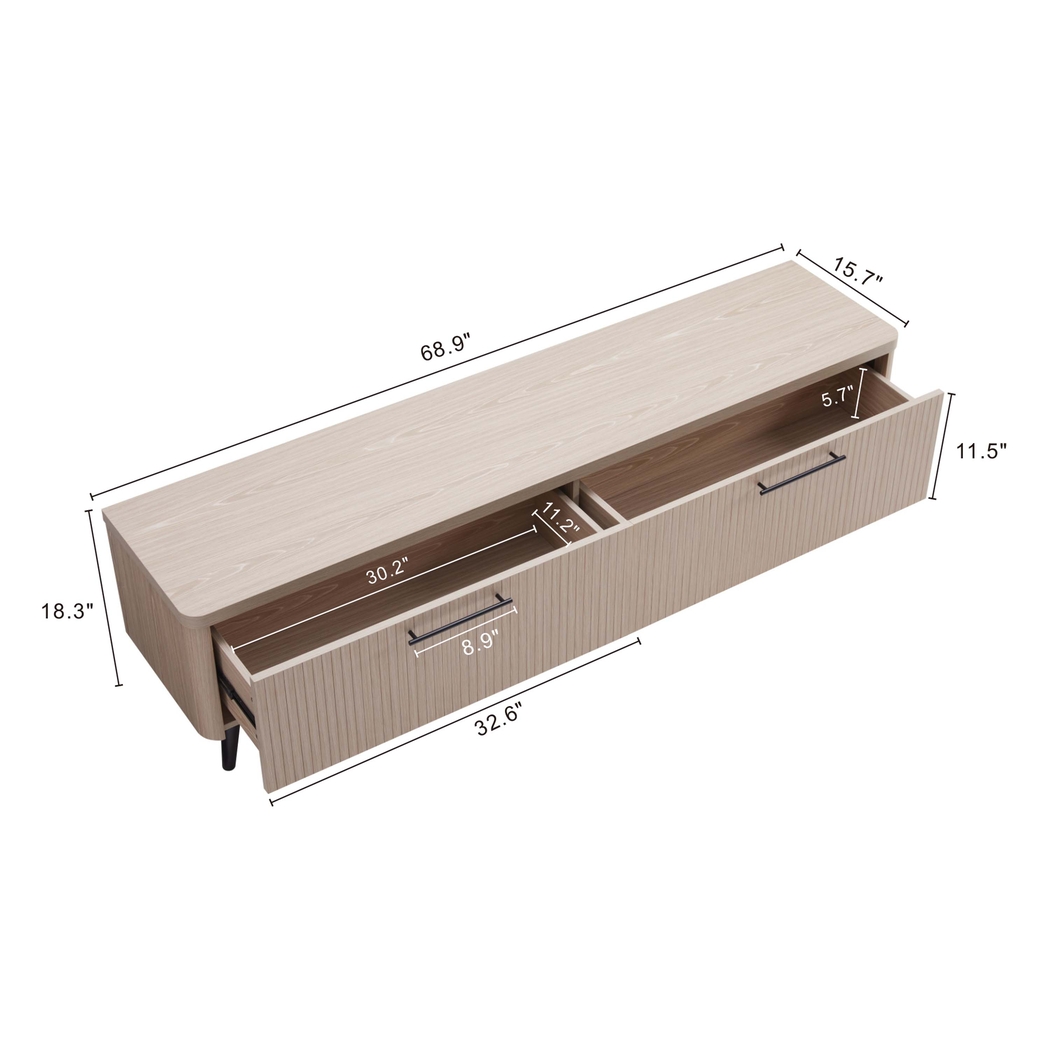 Kassy Beige 69 in. Console - Thumbnail - Image 12