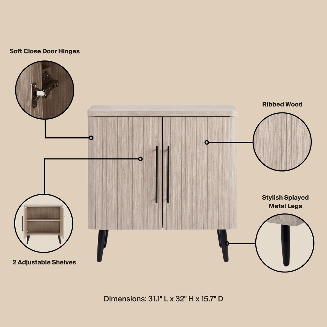 Kassy Beige Accent Cabinet - Thumbnail - Image 11