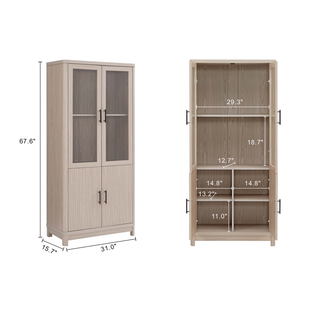Kassy Beige Bookcase - Thumbnail - Image 11