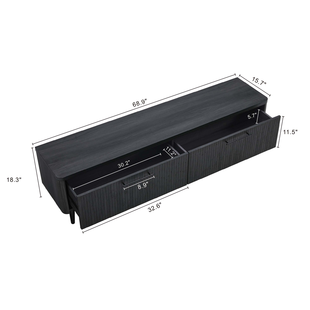 Kassy Charcoal 69 in. Console - Thumbnail - Image 11