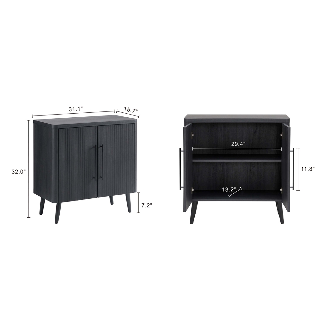 Kassy Charcoal Accent Cabinet - Thumbnail - Image 11