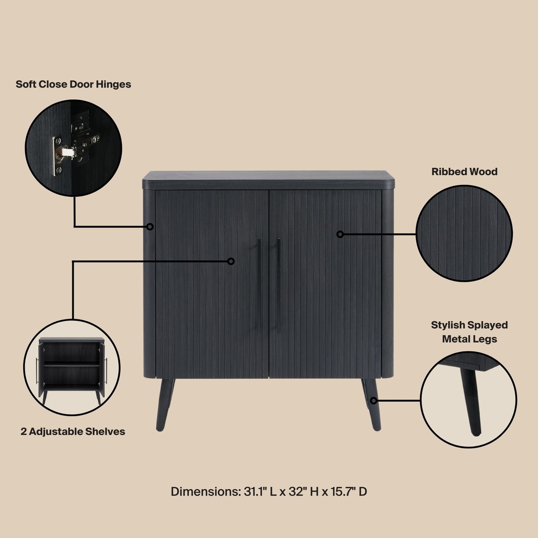 Kassy Charcoal Accent Cabinet - Thumbnail - Image 10