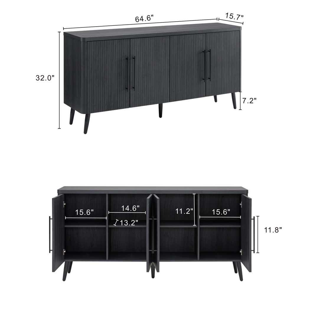 Kassy Charcoal Sideboard - Thumbnail - Image 11