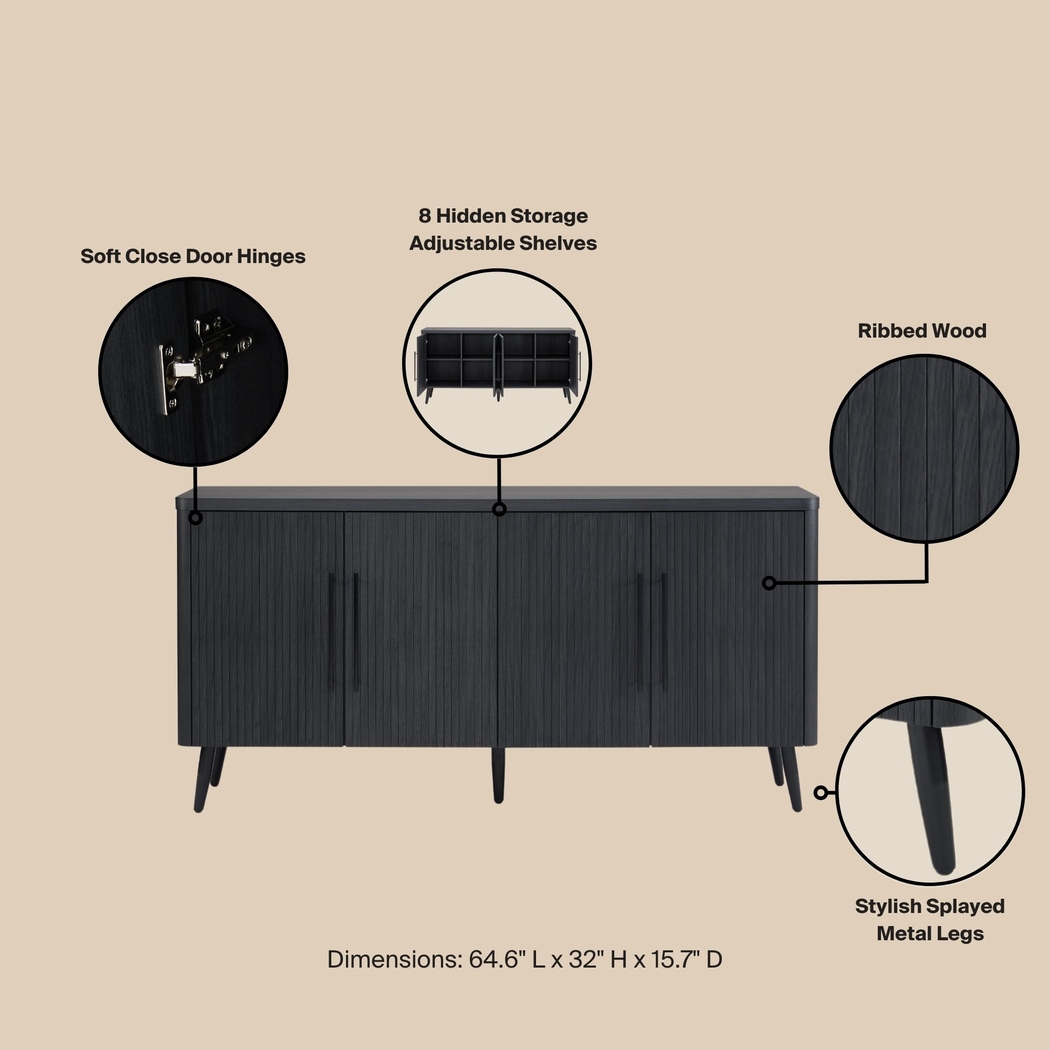 Kassy Charcoal Sideboard - Thumbnail - Image 10