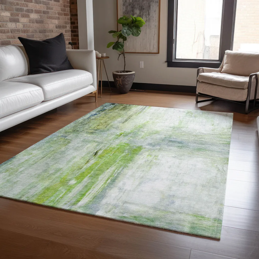 Kasti Green 8' Machine Washable Rug - Thumbnail - Image 2