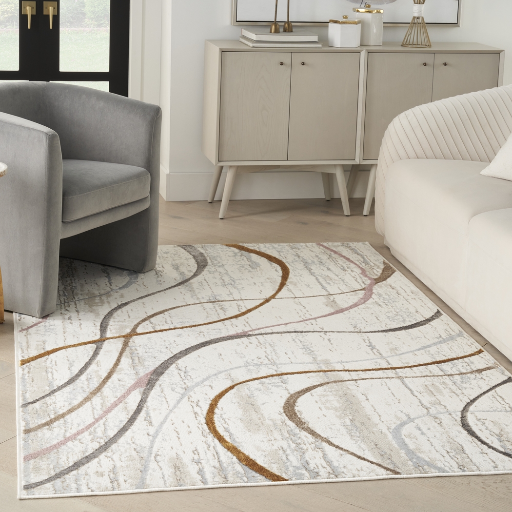 Kasula Ivory/Multi 7'10 x 9'10 Rug - Thumbnail - Image 2