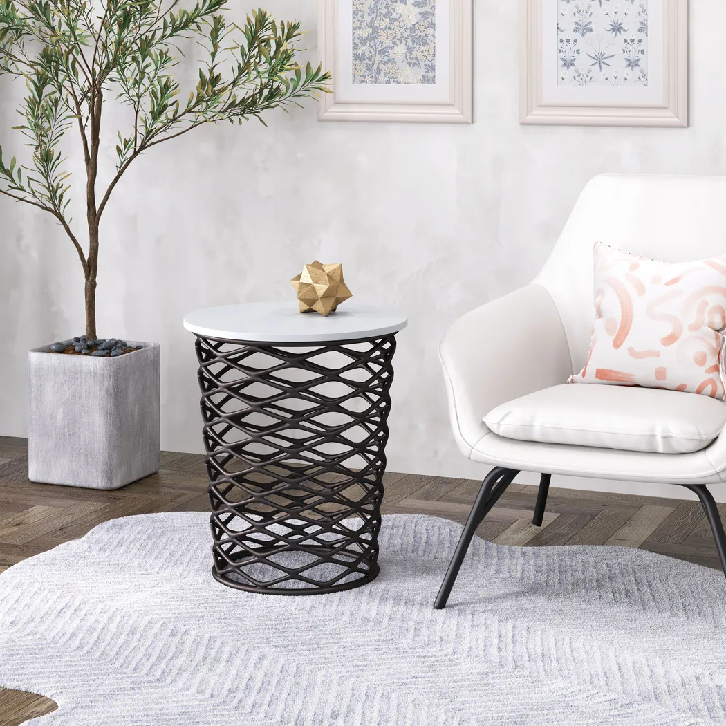 Katchemak White End Table - Thumbnail - Image 2