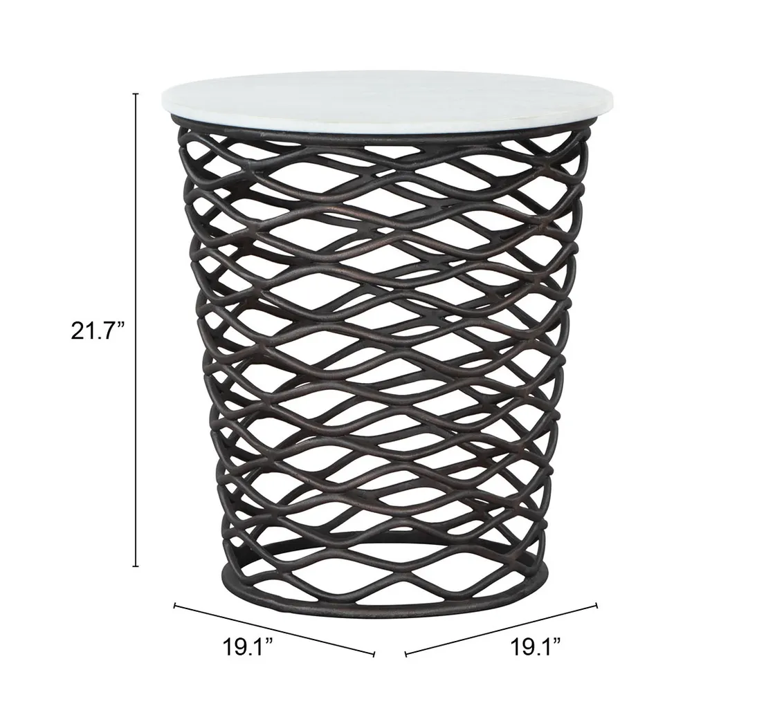 Katchemak White End Table - Thumbnail - Image 10