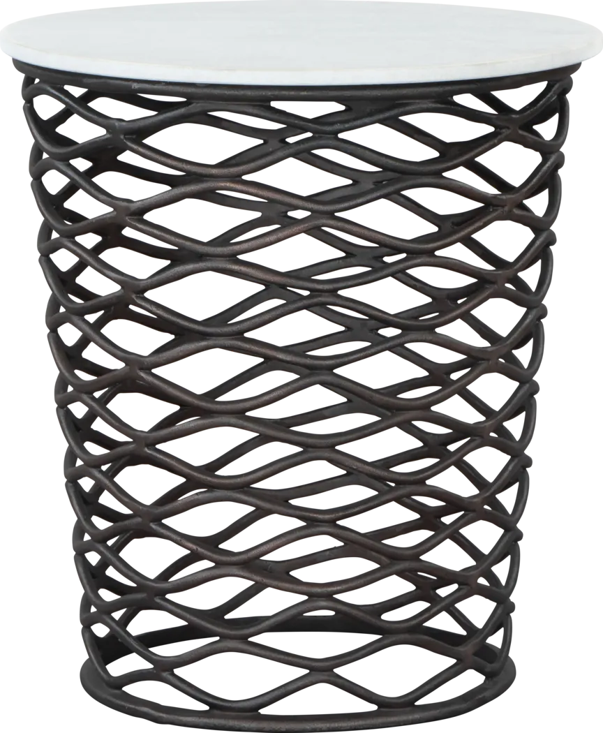 Katchemak White End Table - Thumbnail - Image 1