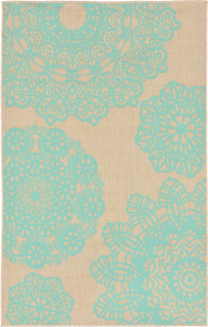 Katella Blue 7'10 x 9'10 Indoor/Outdoor Rug - Thumbnail - Image 1