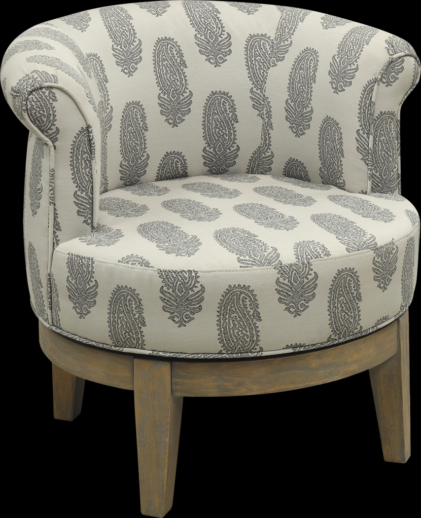 Kateri Gray Accent Swivel Chair - Thumbnail - Image 1