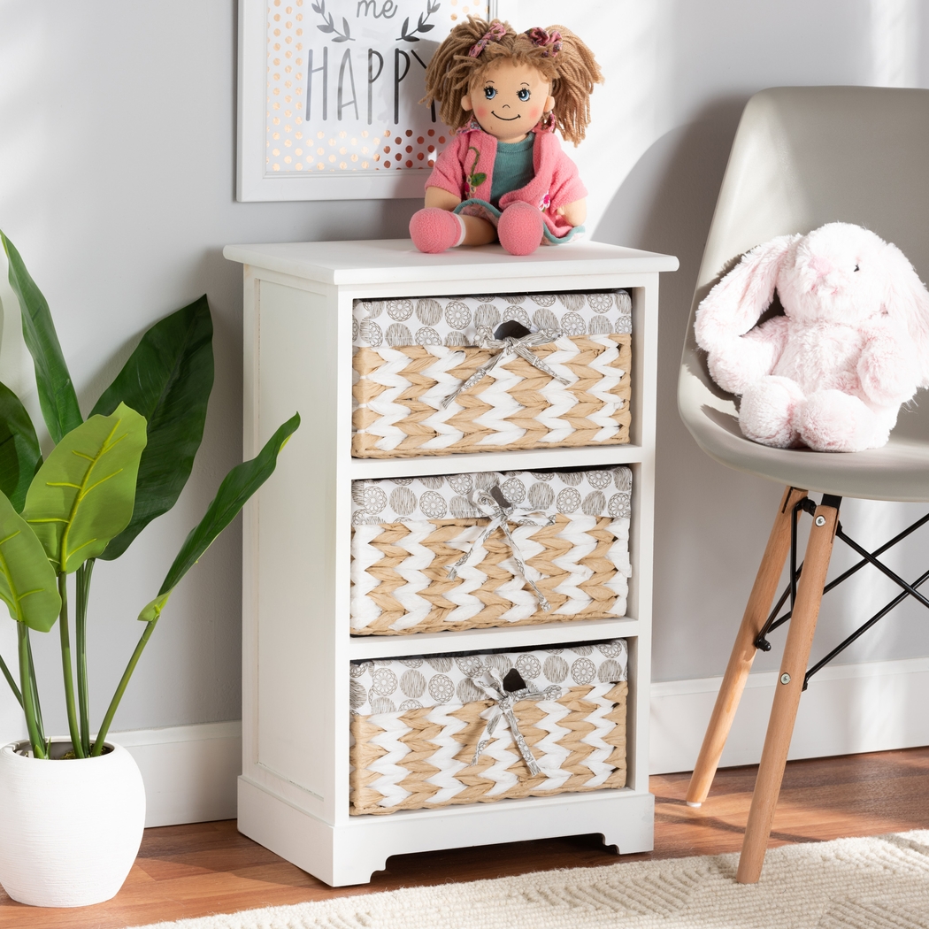 Kathimae White Storage Cabinet - Thumbnail - Image 2