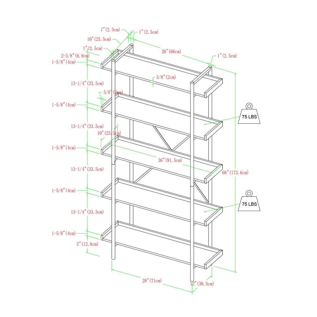 Kathwood Gray Bookcase - Thumbnail - Image 4