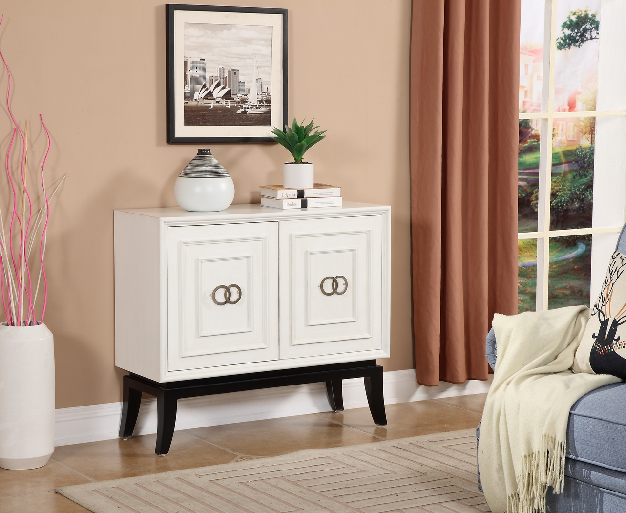 Katkay White Accent Cabinet - Thumbnail - Image 2