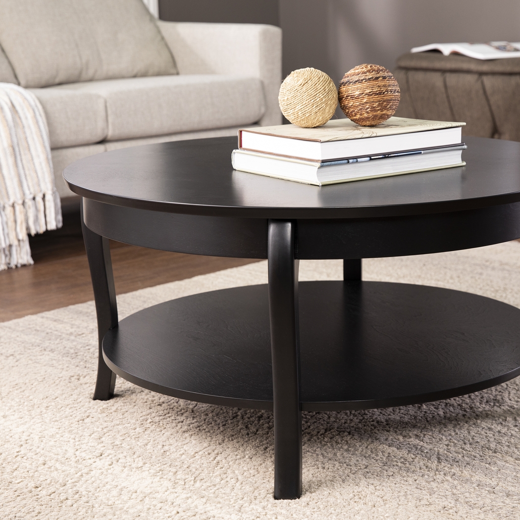 Katzman Black Round Cocktail Table - Thumbnail - Image 3