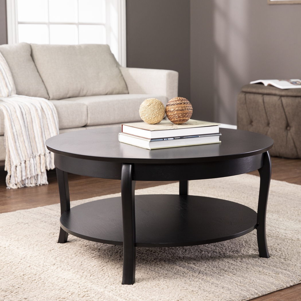Katzman Black Round Cocktail Table - Thumbnail - Image 4