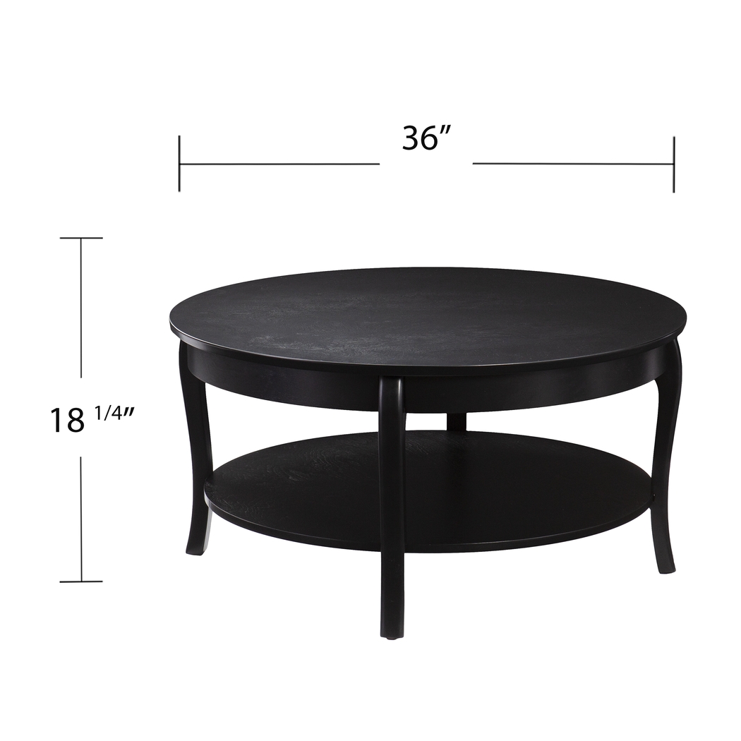 Katzman Black Round Cocktail Table - Thumbnail - Image 5