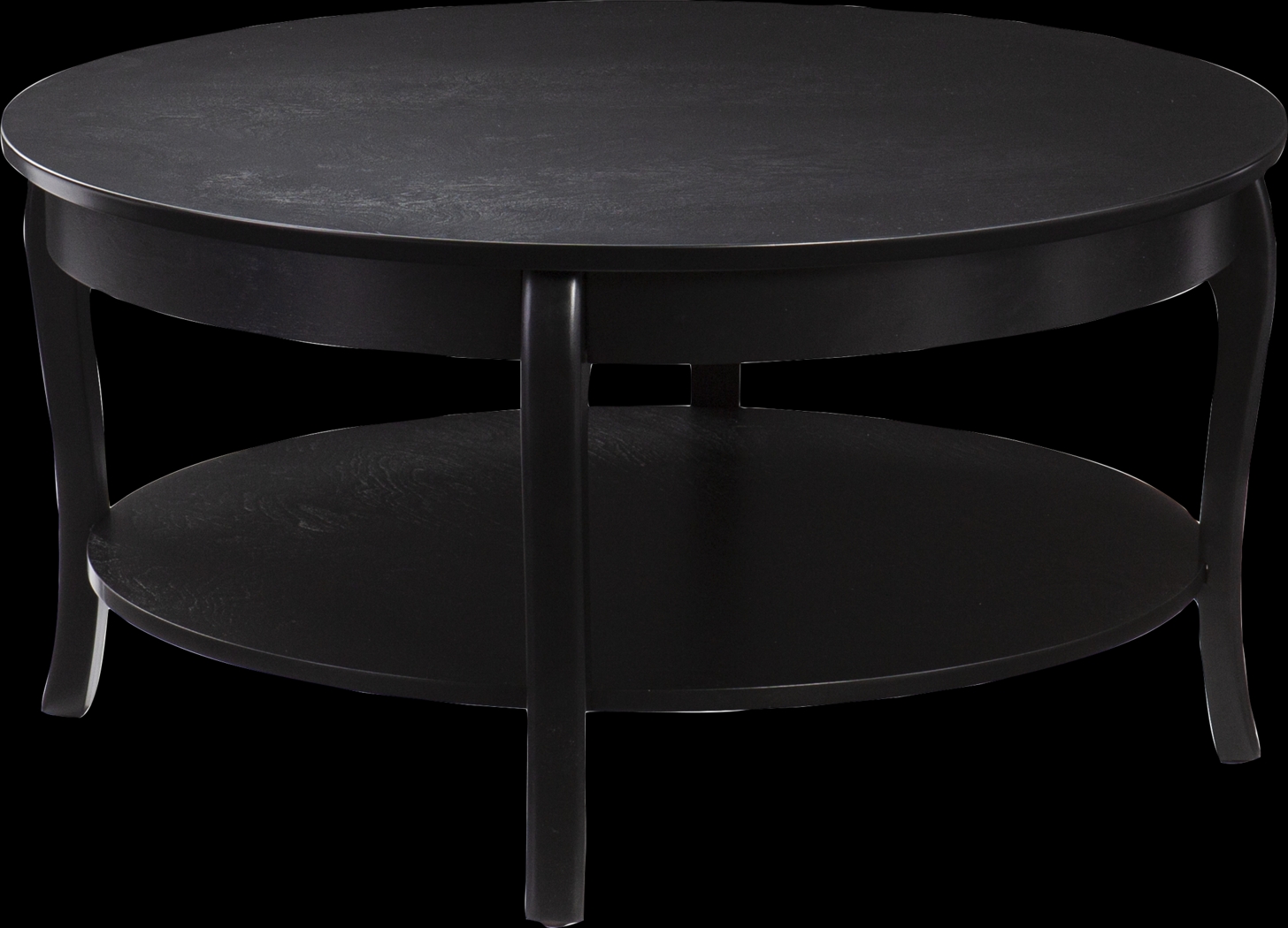 Katzman Black Round Cocktail Table - Thumbnail - Image 1