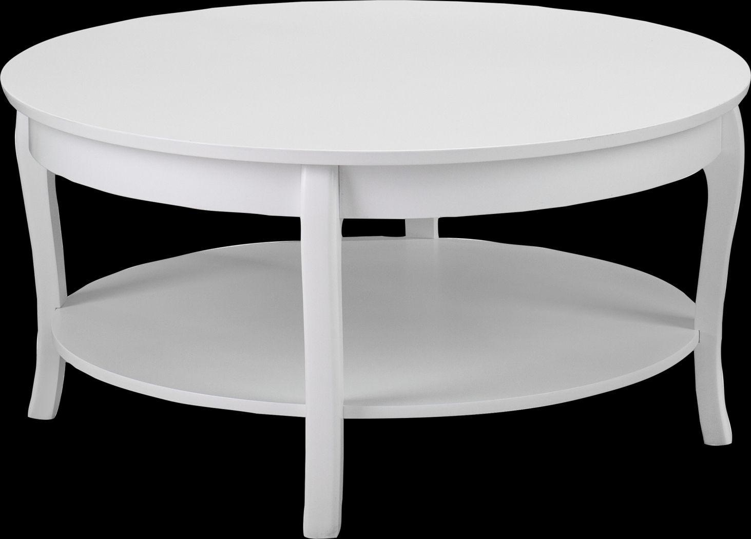Katzman White Round Cocktail Table - Thumbnail - Image 1