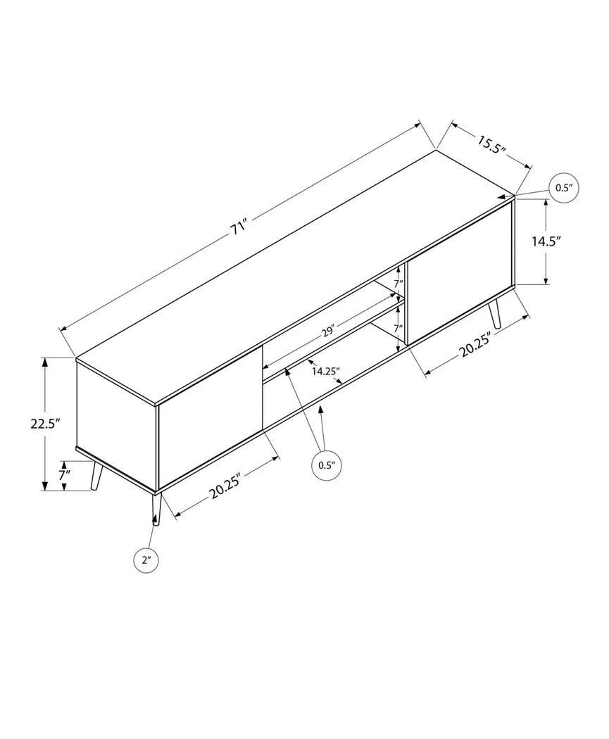 Kaurii Brown 72 in. Console - Thumbnail - Image 3