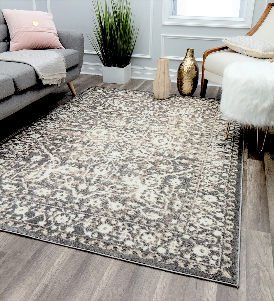 Kaven Gray 5'3 x 7' Rug - Thumbnail - Image 3