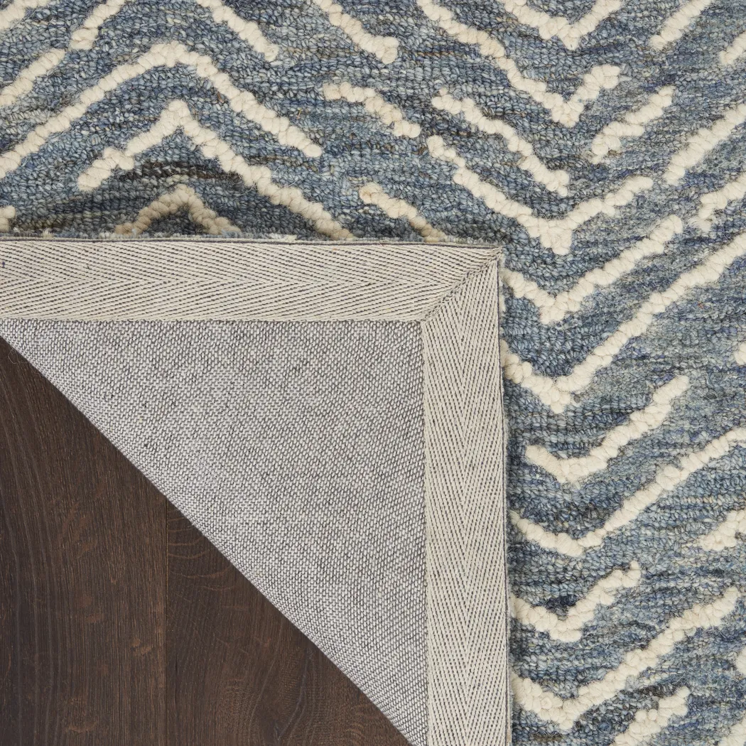 Kavos Indigo/Ivory 2'3"X7'6" Rug - Thumbnail - Image 3