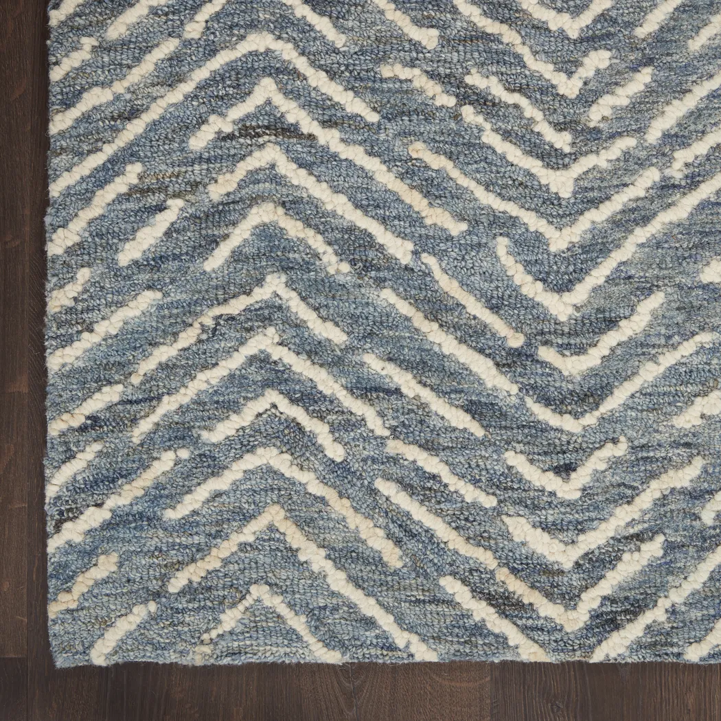 Kavos Indigo/Ivory 2'3"X7'6" Rug - Thumbnail - Image 4