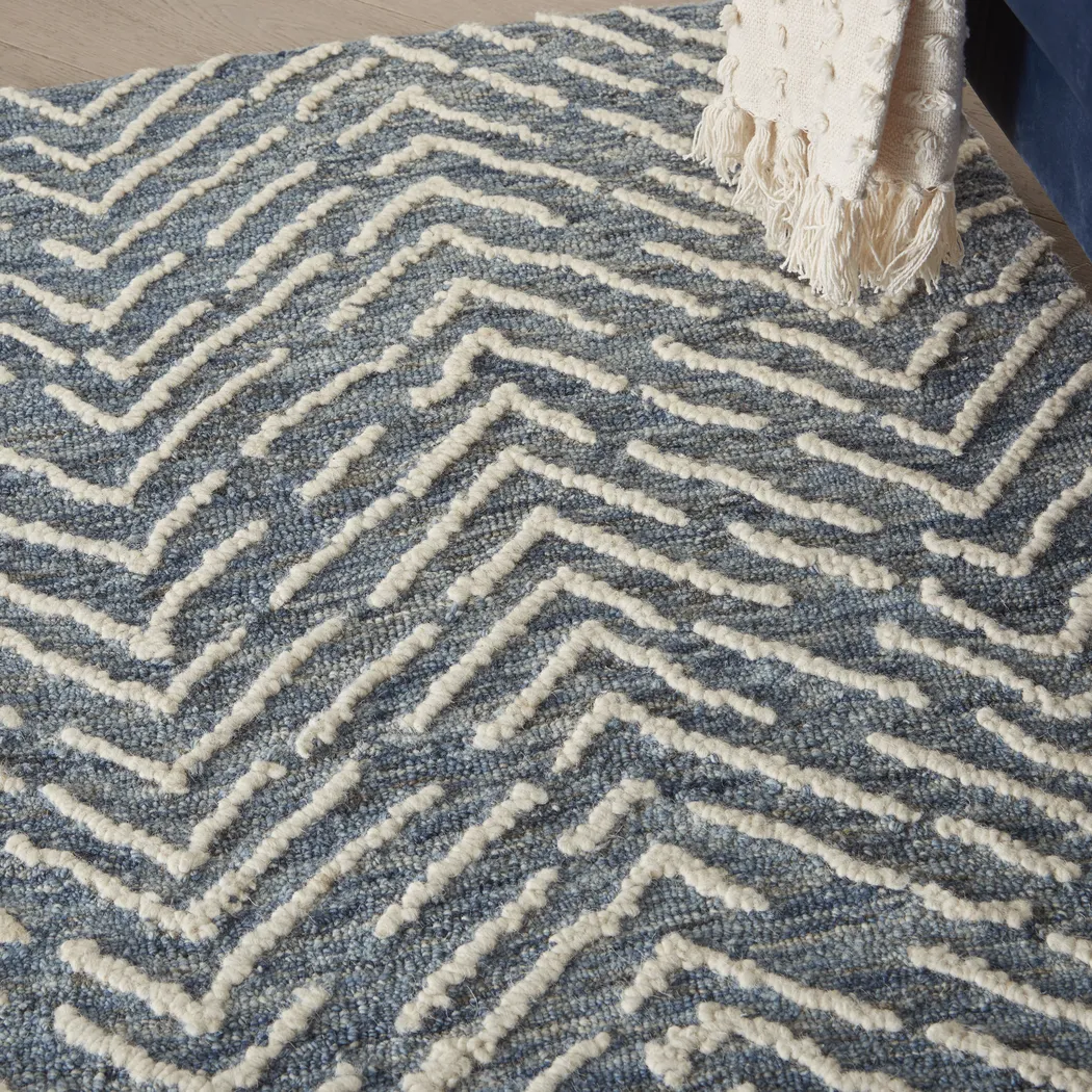 Kavos Indigo/Ivory 2'3"X7'6" Rug - Thumbnail - Image 5