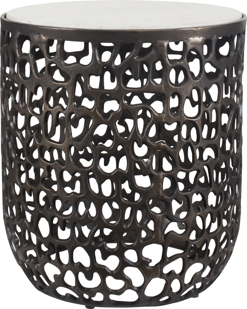 Kayafa Bronze Outdoor End Table - Thumbnail - Image 4