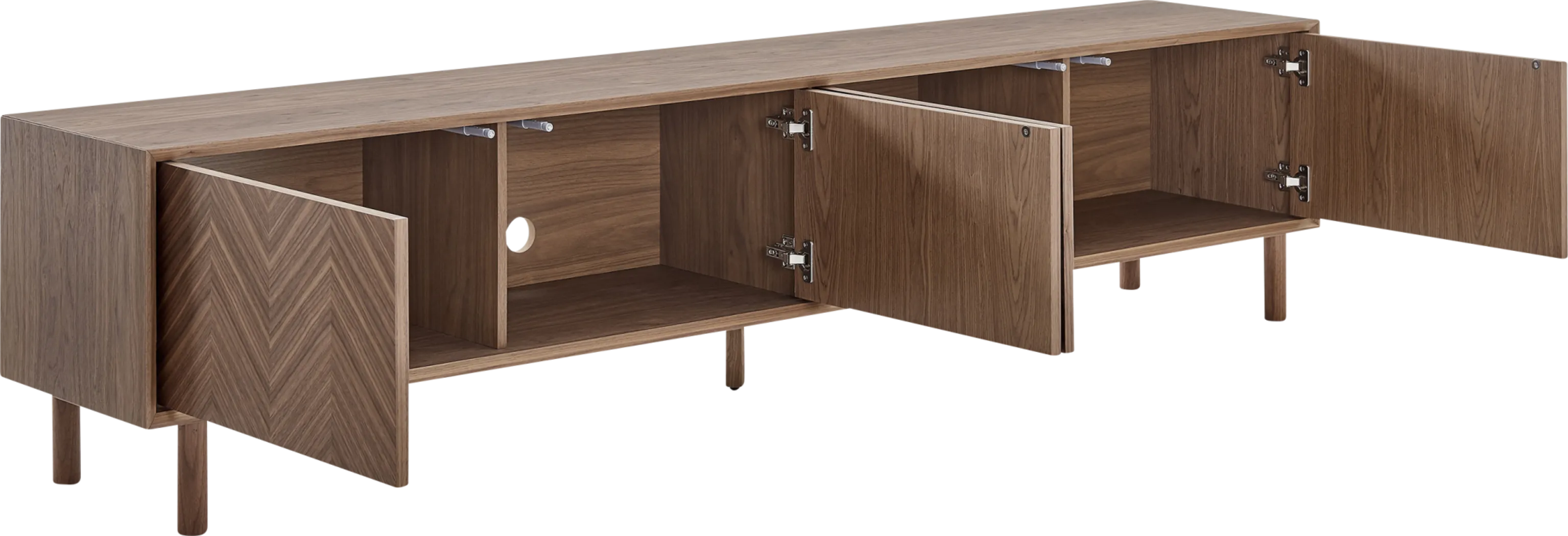 Kayla Walnut 85in. Console - Thumbnail - Image 4
