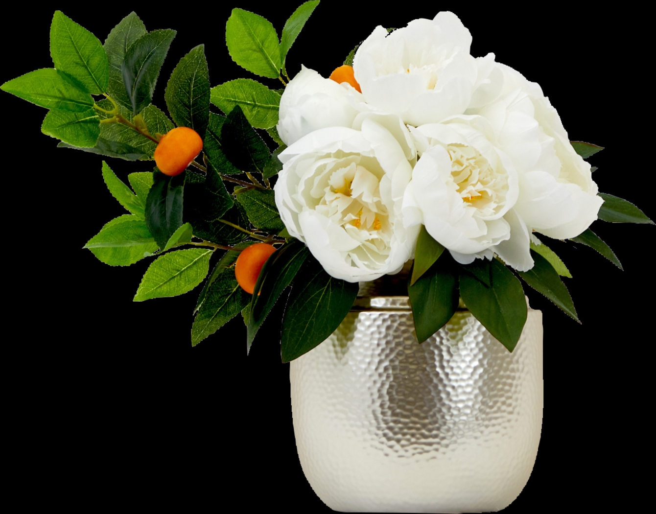 Kaynyne White Floral Arrangement with Vase - Thumbnail - Image 1