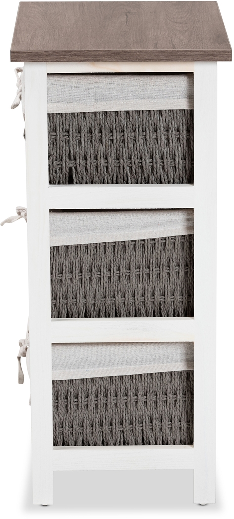 Kayoming White 3 Basket Storage Unit - Thumbnail - Image 6