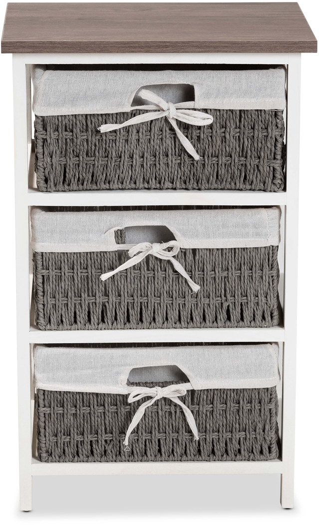 Kayoming White 3 Basket Storage Unit - Thumbnail - Image 7